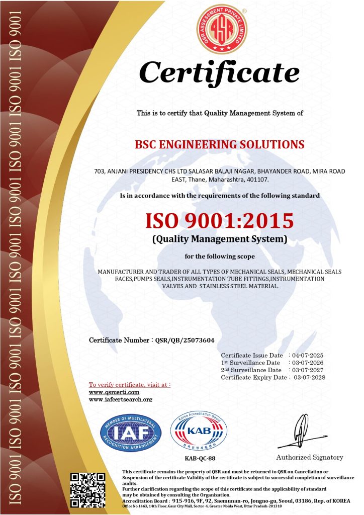 ISO Certificate